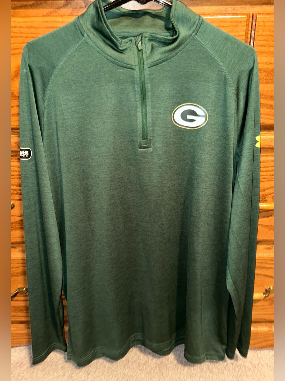 Under Armour Green Bay Packers Green Quarter-Zip Pullover